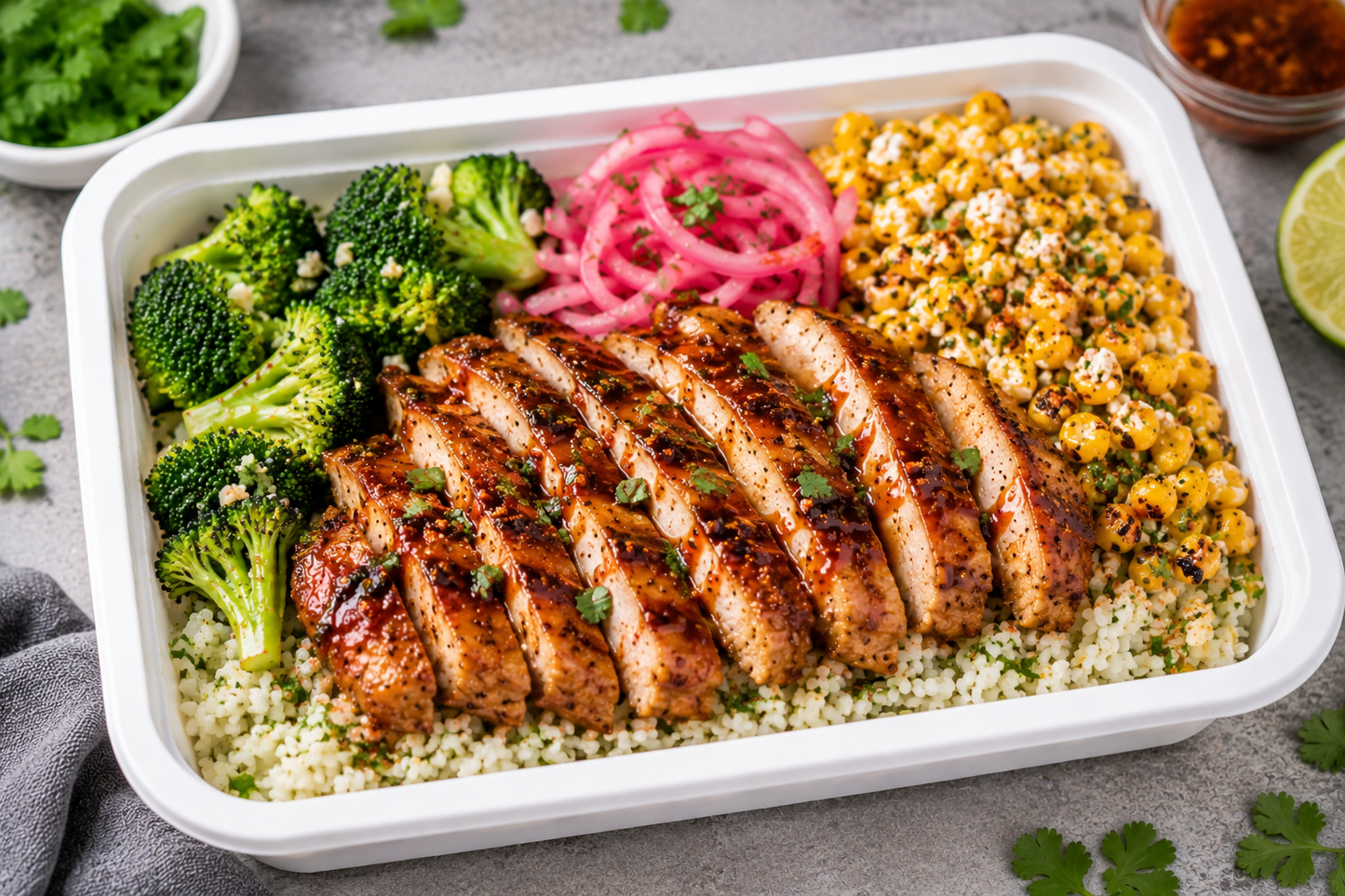 Hot Honey Chicken & Street Corn Bowl