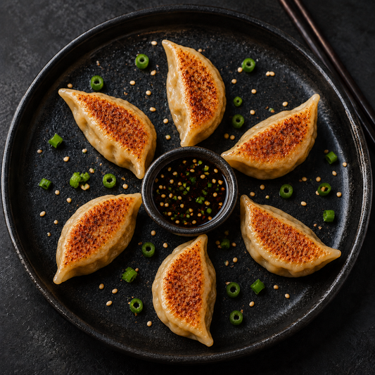 Pan-Seared Chicken & Vegetable Dumplings